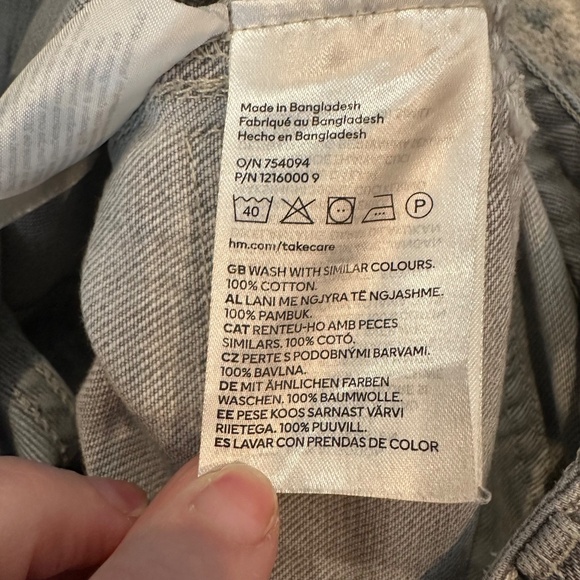 Divided H&M Super Wide Leg Gray Jeans Size 4 - Picture 5 of 8